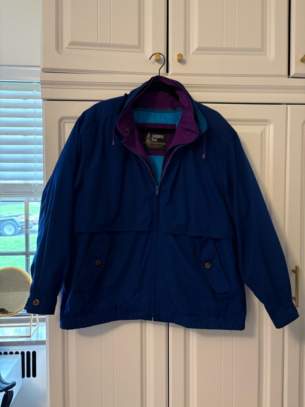 Vintage London Fog Blue Jacket with Zip In Lining. 80’s/90’s.